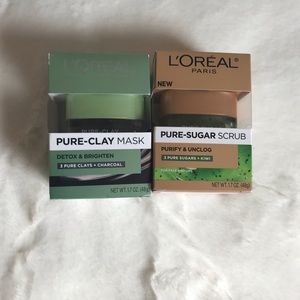 Bundle｜Loreal Pure Clay Mask and Pure Sugar Scrub